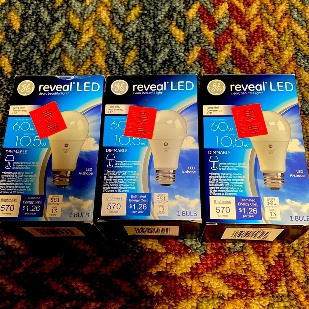 Reveal LED Dimmable Light Bulbs Household Lighting Office